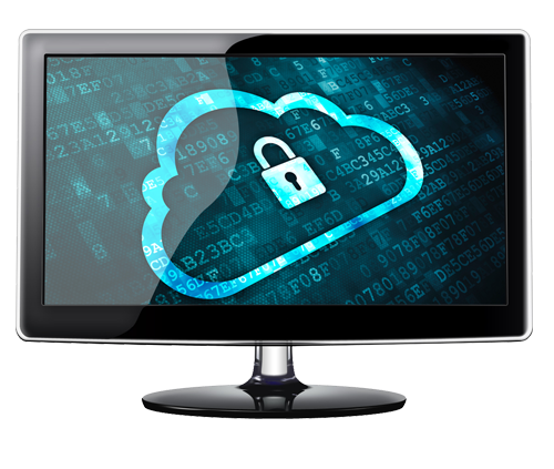 Monitor with cloud lock image